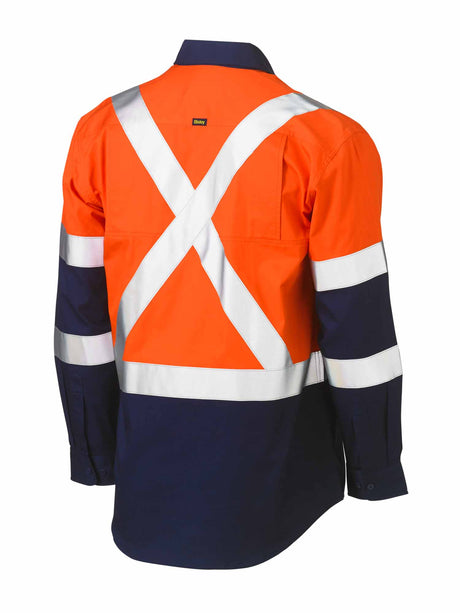 Mens X Taped Biomotion Two Tone Hi Vis Lightweight Drill Shirt