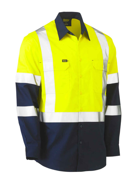 Mens X Taped Biomotion Two Tone Hi Vis Lightweight Drill Shirt