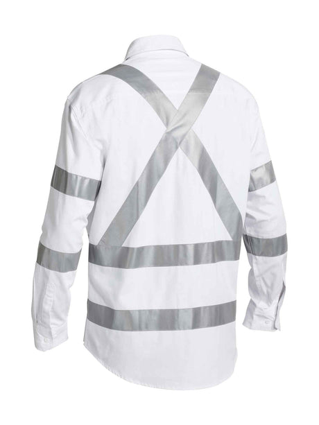 Mens Long Sleeve Taped Night Cotton Drill Shirt