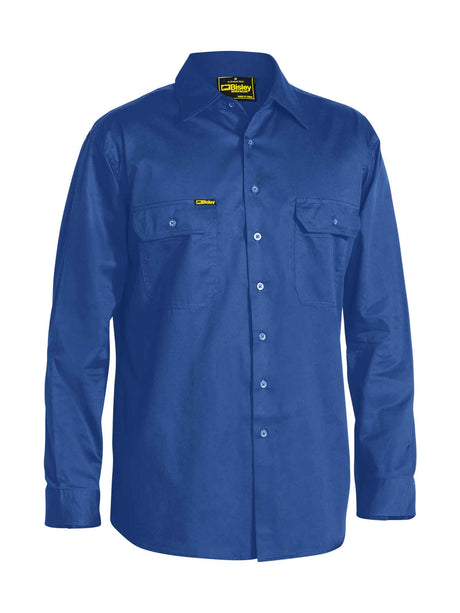 Mens Long Sleeve Cool Lightweight Drill Shirt