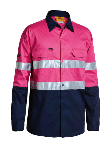 Mens Long Sleeve Taped Hi Vis Cool Lightweightill Shirt