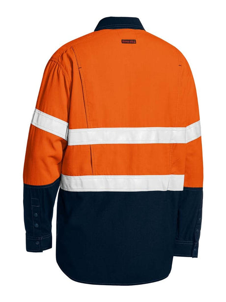 Mens Long Sleeve Tencate Tecasfe Plus 480 Taped Hi Vis Lightweight FR Vented Contrast Shirt