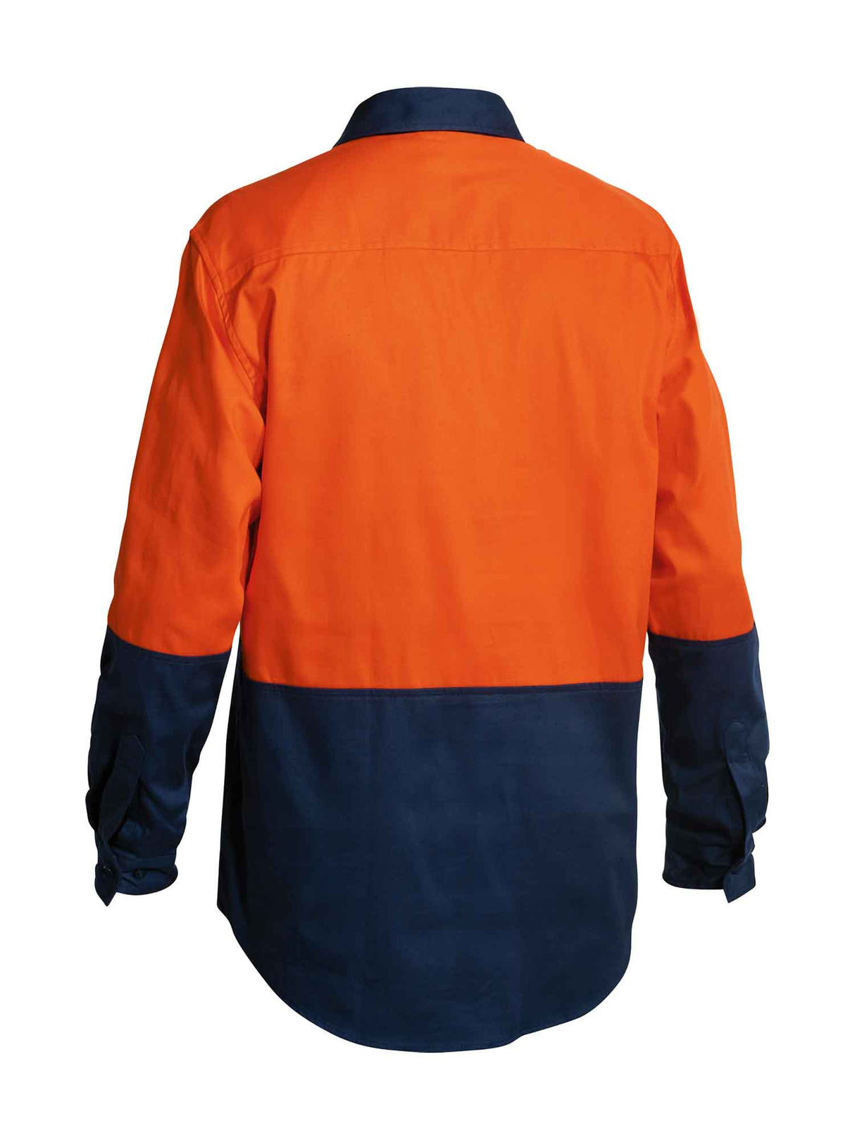 Mens Long Sleeve Hi Vis Closed Front Drill Contrast Shirt