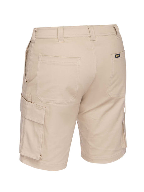 Mens Stretch Cotton Drill Cargo Shorts