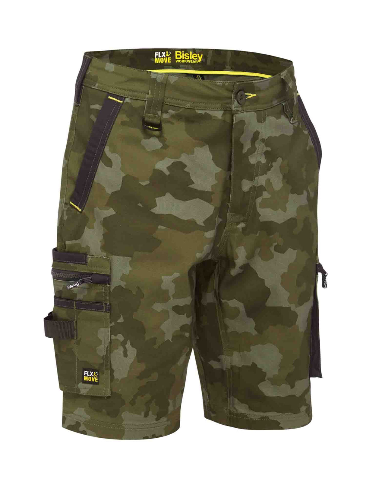 Mens Flx & Move Stretch Canvas Camo Cargo Shorts