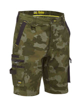 Mens Flx & Move Stretch Canvas Camo Cargo Shorts