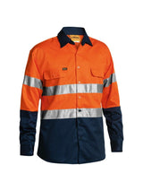 Mens Long Sleeve Taped Hi Vis Drill Contrast Shirt