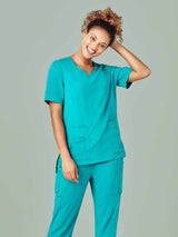 Avery Womens Tailored Fit Round Neck Scrub Top