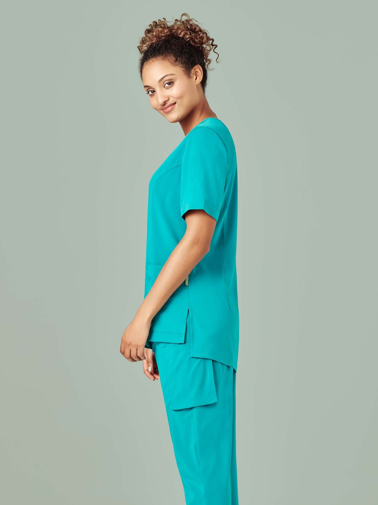 Avery Womens Tailored Fit Round Neck Scrub Top