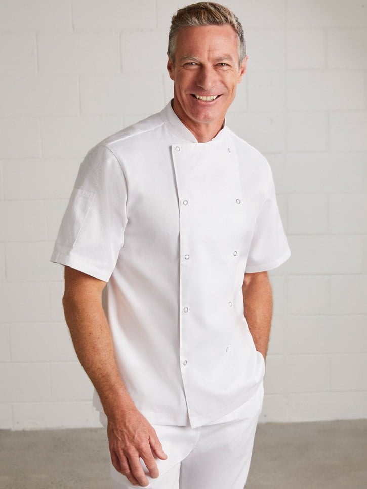 Mens Zest Short Sleeve Chef Jacket