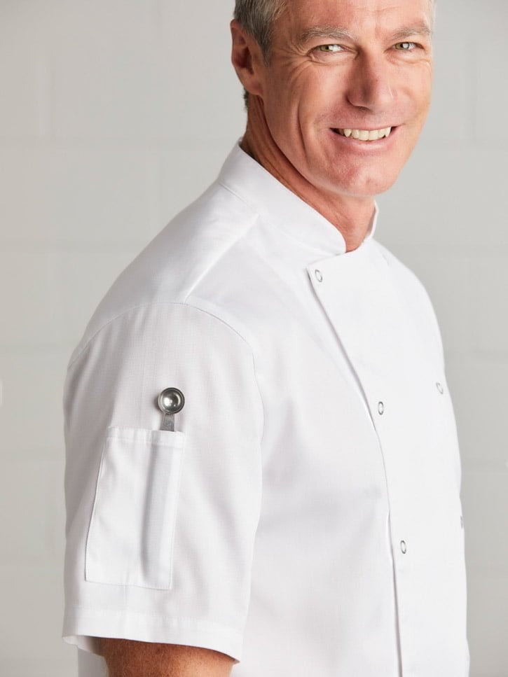 Mens Zest Short Sleeve Chef Jacket