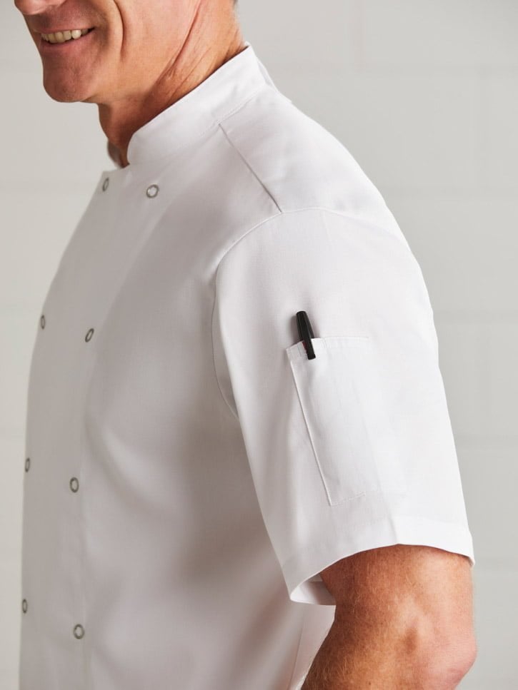 Mens Zest Short Sleeve Chef Jacket