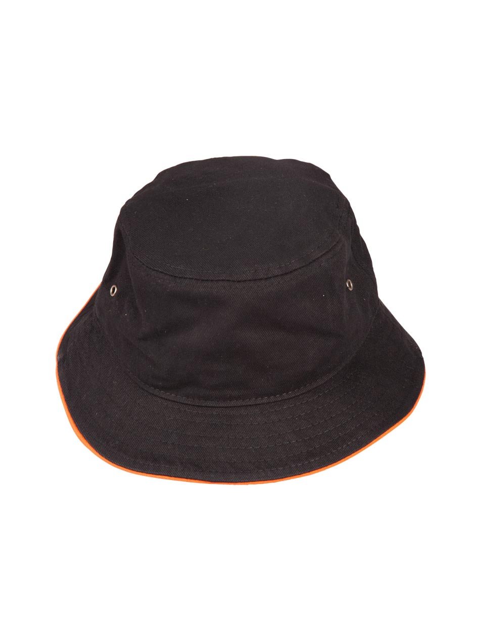 Soft Washed Heavy Brushed Cotton Bucket Hat with Sandwich Peak