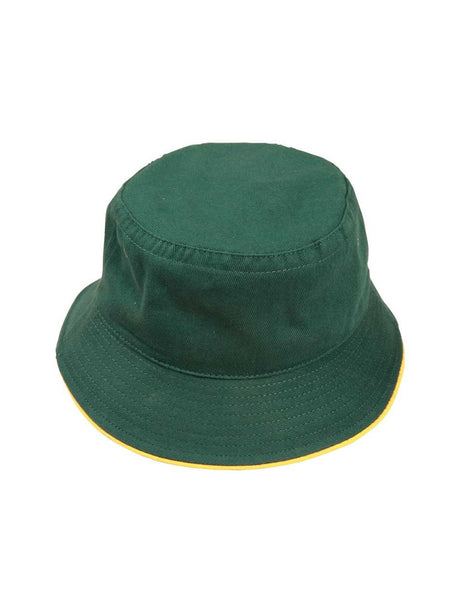 Soft Washed Heavy Brushed Cotton Bucket Hat with Sandwich Peak