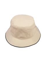 Soft Washed Heavy Brushed Cotton Bucket Hat with Sandwich Peak