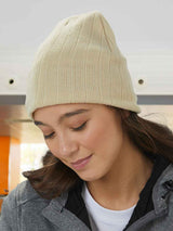 Cable Knitted Acrylic Beanie with Fleece Head Band