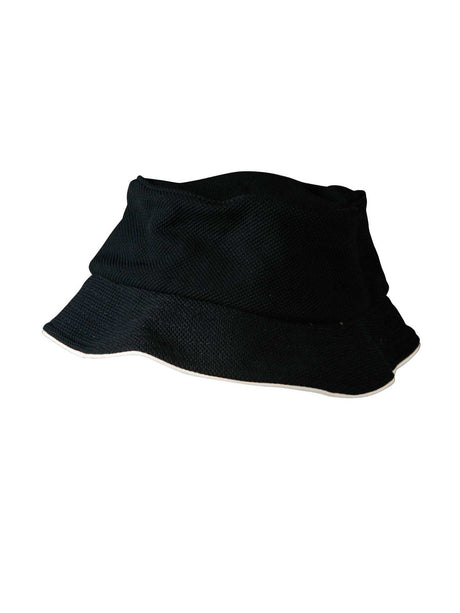Pique Mesh Bucket Hat with Sandwich Peak