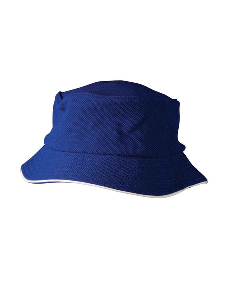 Pique Mesh Bucket Hat with Sandwich Peak