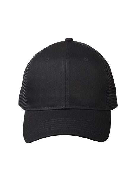 Cotton Trucker Cap with Nylon Mesh Back