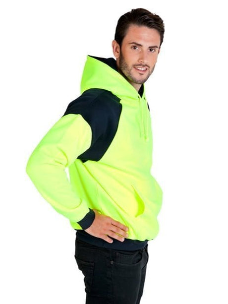 Mens Contract Hi Vis Fleece Hoodie