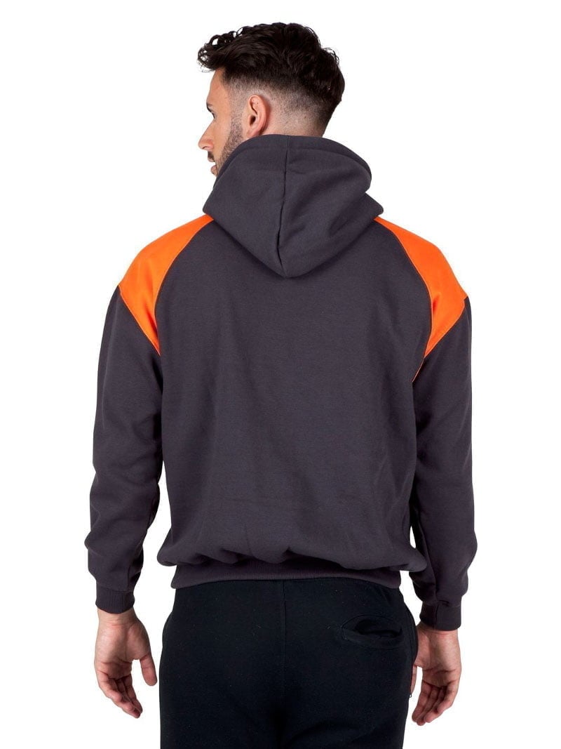 Mens Shoulder Contrast Panel Hoodie