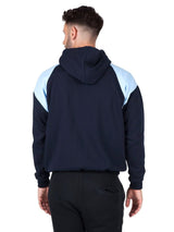 Mens Shoulder Contrast Zip Hoodie