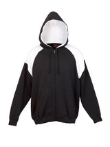 Mens Shoulder Contrast Zip Hoodie