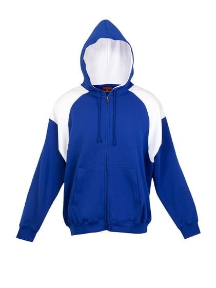 Mens Shoulder Contrast Zip Hoodie