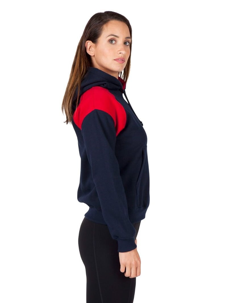 Ladies/ Junior Shoulder Contrast Panel Hoodie