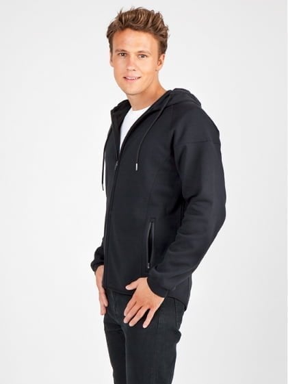 Mens Soft Cotton/ Bonded Polar Fleece Hoodie