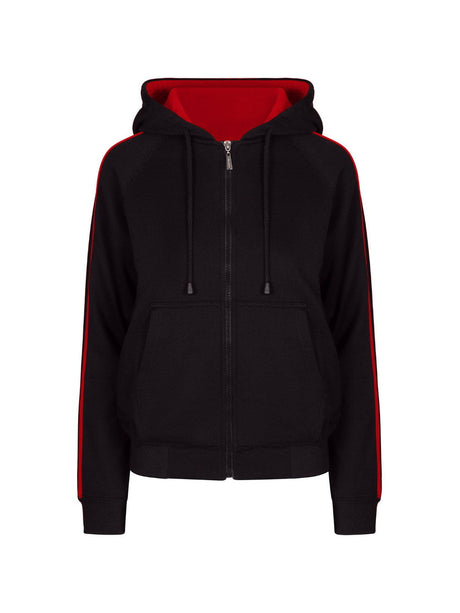 Ladies/ Junior Stripe Sleeve Hoodie