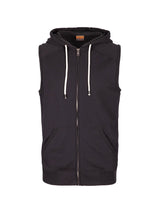 Mens Greatness Heather Sleeveless Zip Hoodie