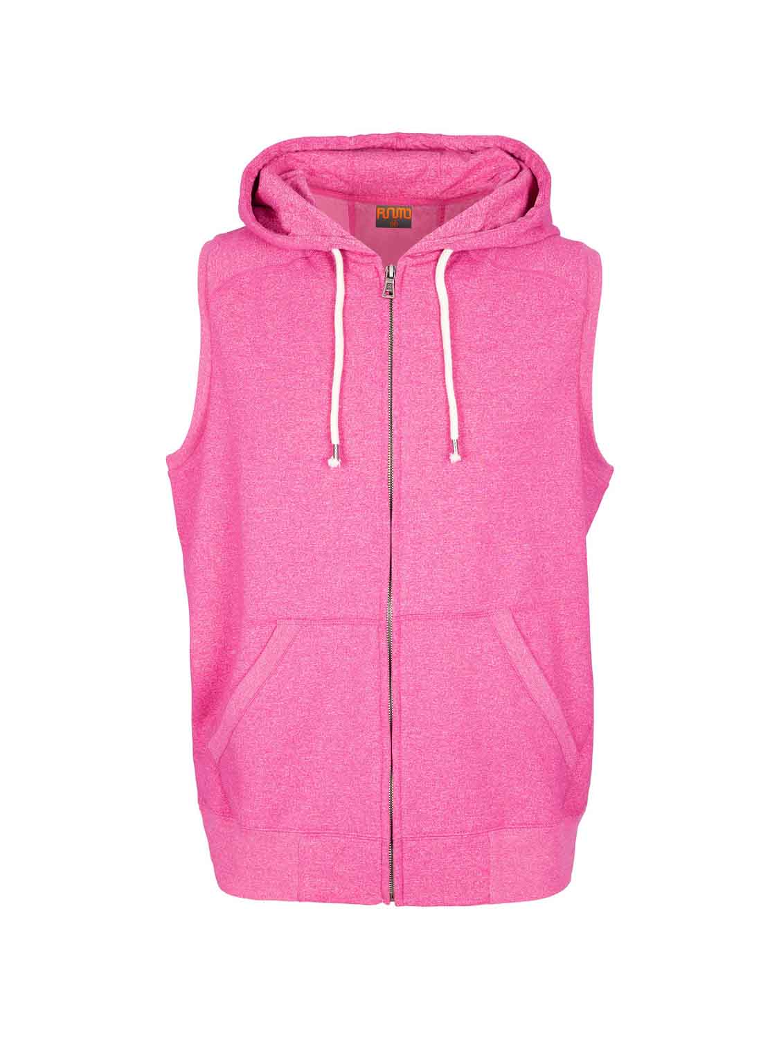 Mens Greatness Heather Sleeveless Zip Hoodie