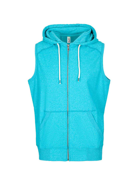 Mens Greatness Heather Sleeveless Zip Hoodie