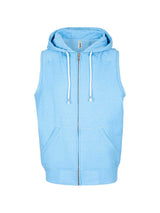 Mens Greatness Heather Sleeveless Zip Hoodie