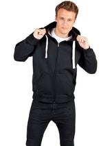 Mens Brushed Heavy Zip Fleece Hoodie