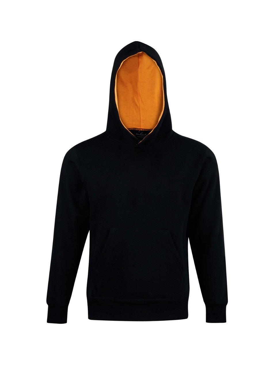 Kids Fleece Contrast Closed-Front Hoodie