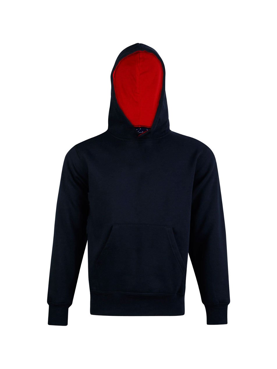 Kids Fleece Contrast Closed-Front Hoodie