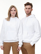 Unisex Fleece Contrast Closed-Front Hoodie