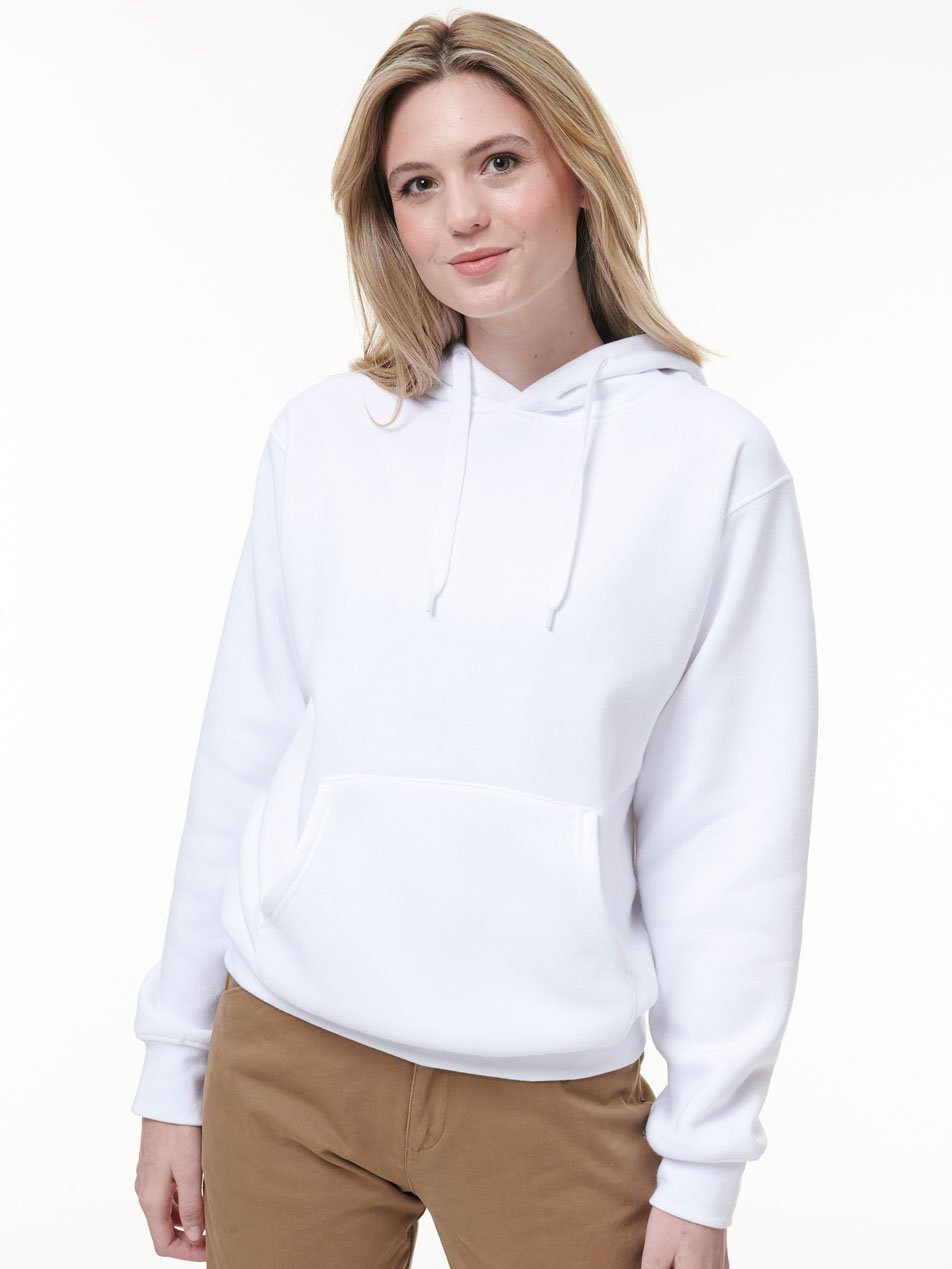 Unisex Fleece Contrast Closed-Front Hoodie