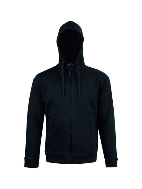 Mens Full Zip Contrast Fleece Hoodie