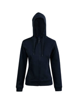 Ladies Full Zip Contrast Fleece Hoodie