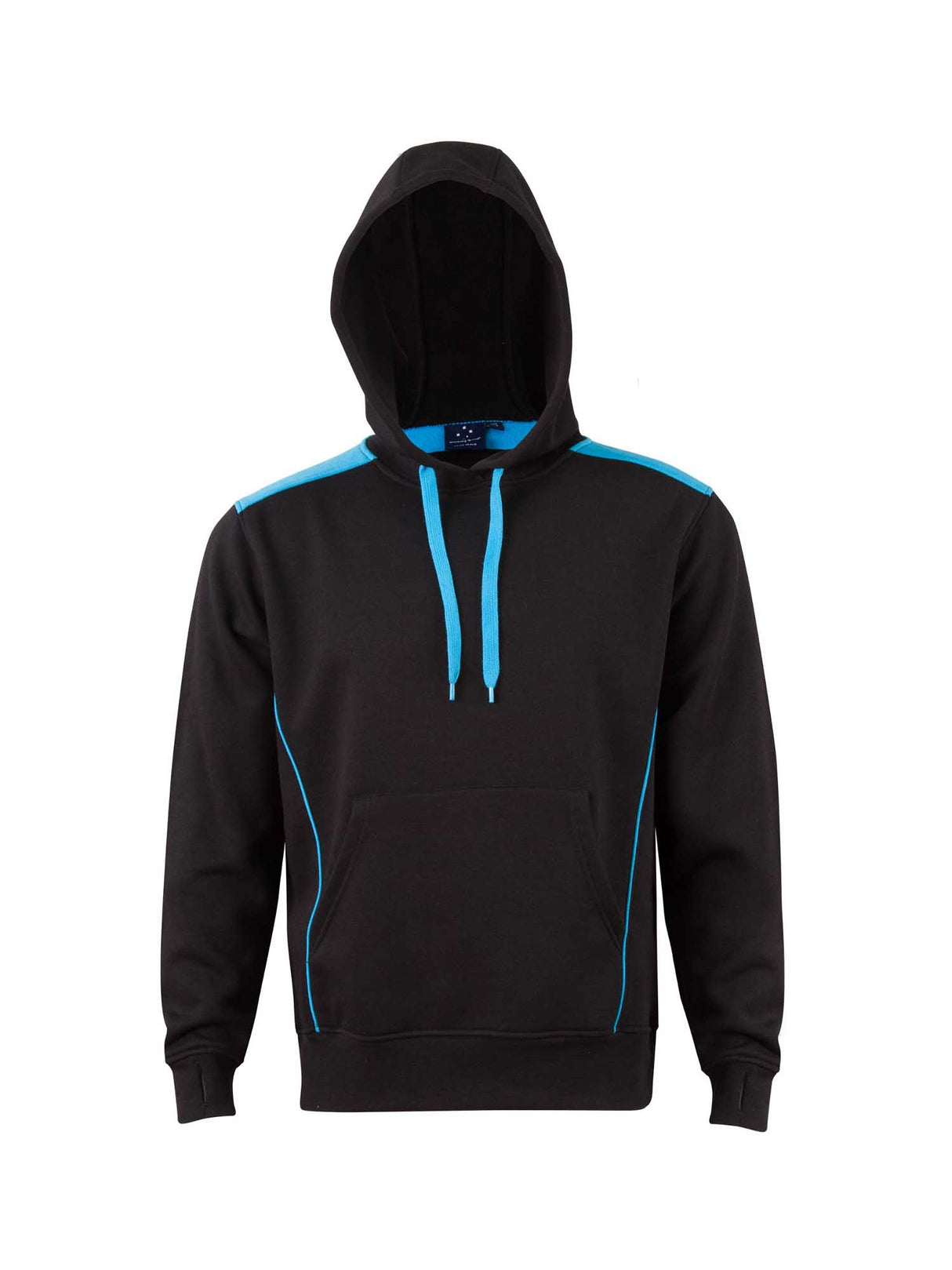 Unisex Fleece Contrast Closed-Front Hoodie