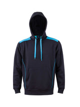 Unisex Fleece Contrast Closed-Front Hoodie