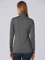 Ladies Half Zip Long Sleeve Sweat Top