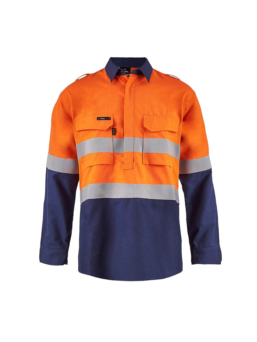 HRC2 Hi Vis Close Front Reflective Shirt with Gusset Sleeves