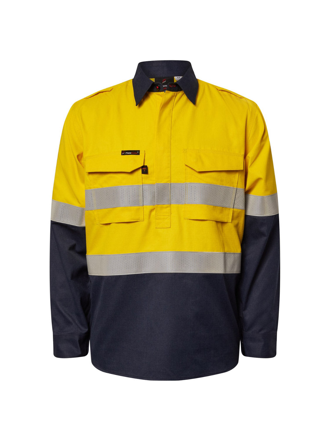 HRC2 Hi Vis Close Front Reflective Shirt with Gusset Sleeves