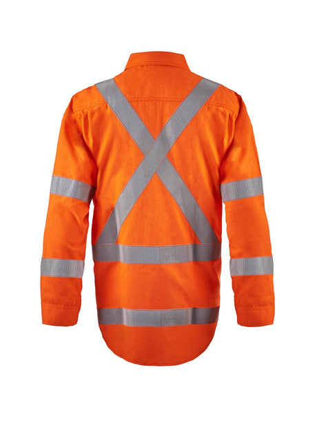 HRC2 Inherent Hi Vis Reflective Shirt with X Pattern and Gusset Sleeves