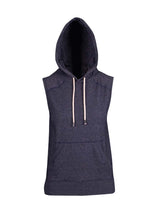 Ladies/ Junior Greatness Heather Sleeveless Hoodie