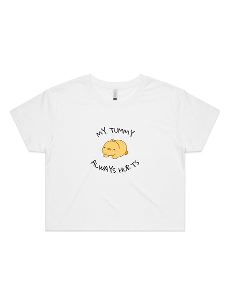 My Tummy Always Hurts - Womens Premium Crop Top